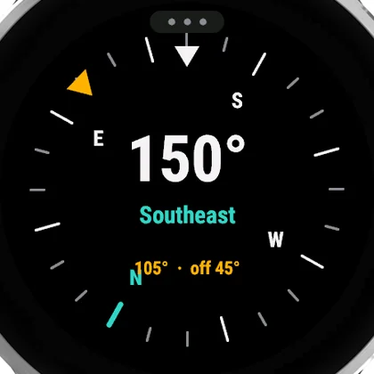 Compass on a Garmin watch