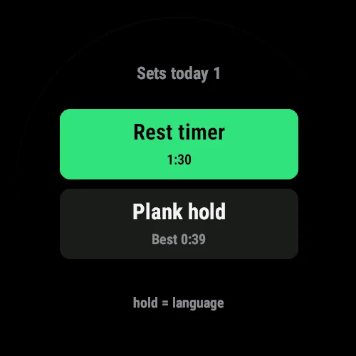 Gym Timer on a Garmin watch