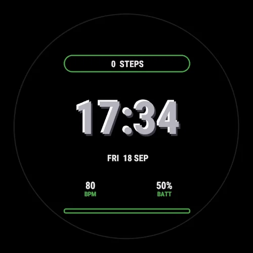 Relief on a Garmin watch